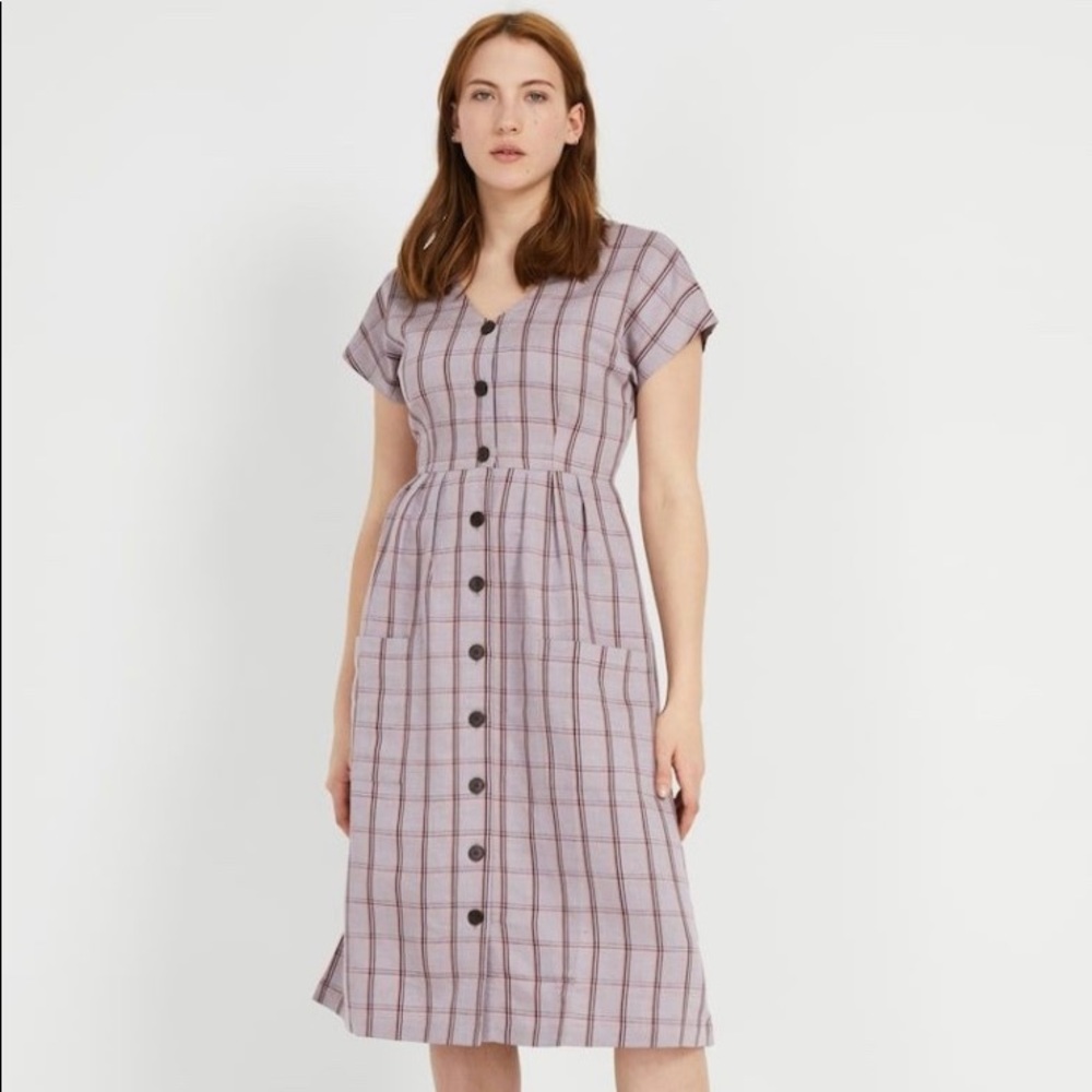 NWT Frank and Oak Dress ~ Size M ~ Lilac Plaid